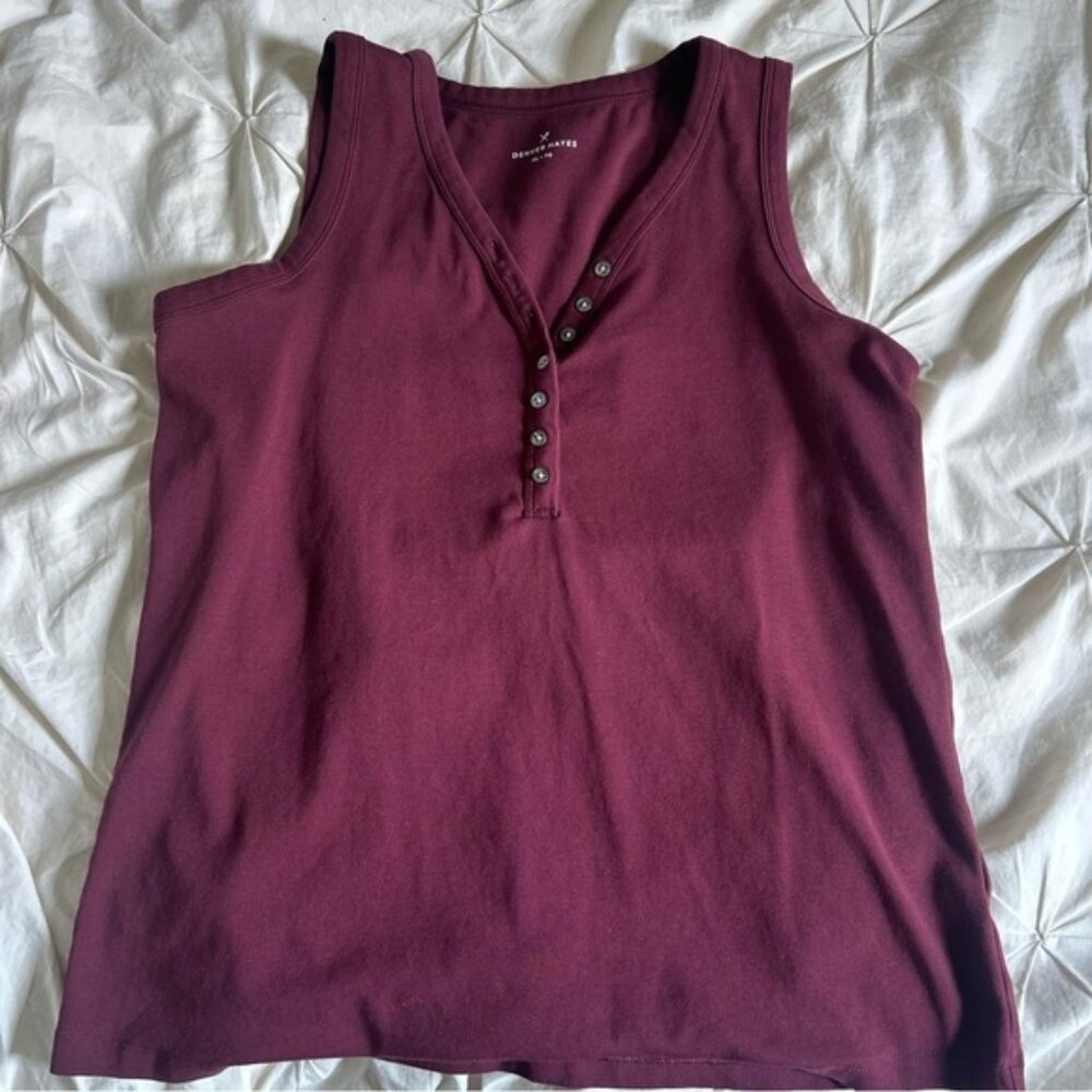 Womens XL Denver Hayes Red Sleeveless Tank Top